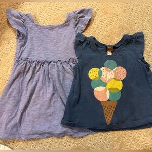 Tea Blue Ice Cream Graphic Kids Tee and cat and Jack dress